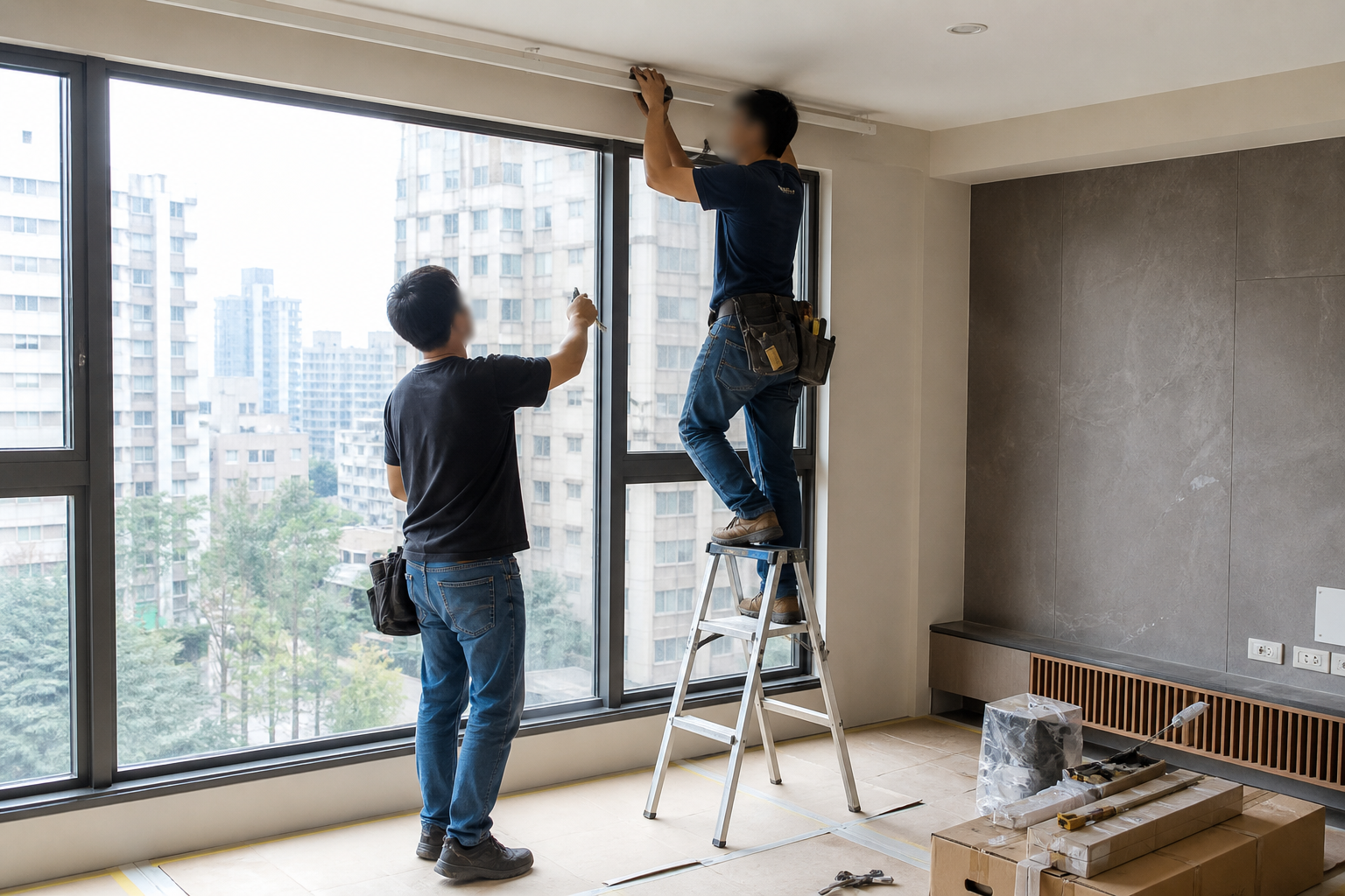 台中窗簾訂做|taichung custom curtain install